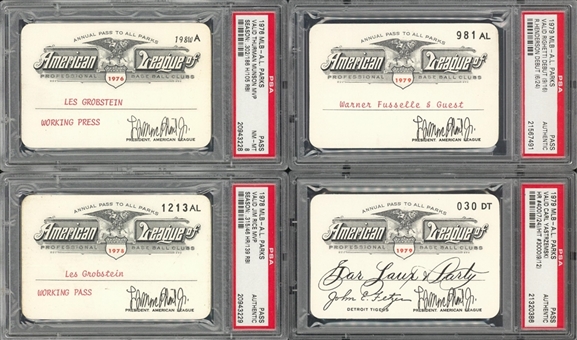 1952-79 American League Season Pass Collection - Lot of 16 (PSA)